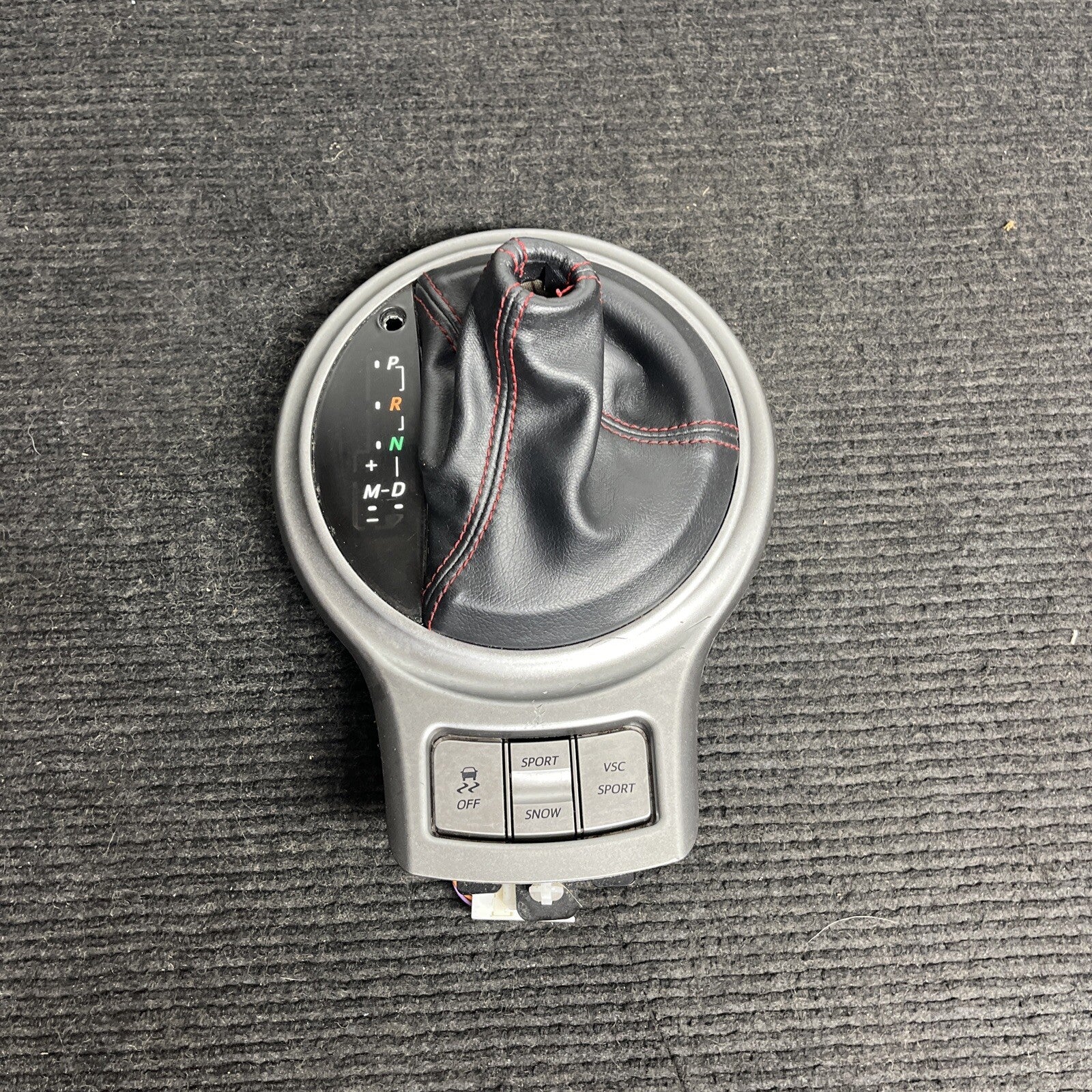 ☑️ 2013-2016 SUBARU BRZ FRS Automatic Gear Shifter Trim Boot Red Stitched OEM