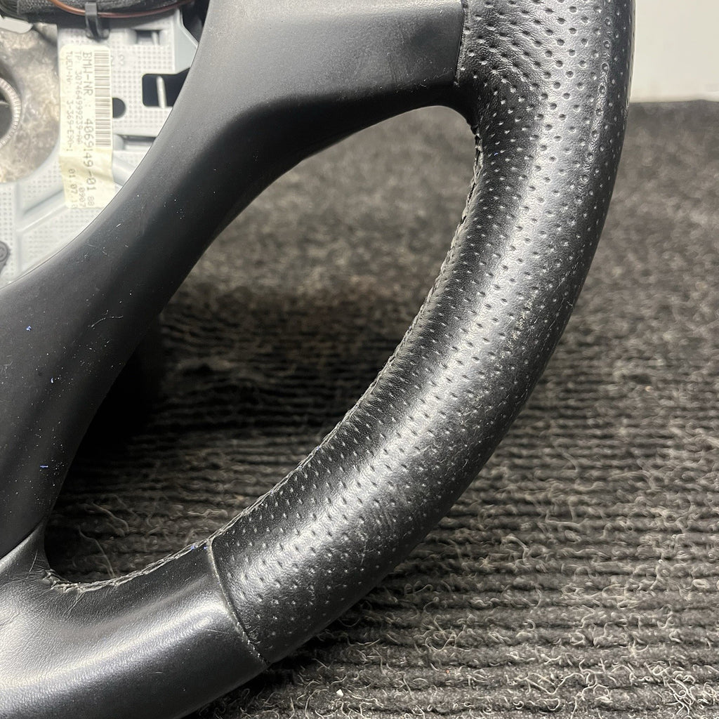 ☑️OEM BMW E82 E88 E90 Steering Wheel M SPORT PERFORATED Black Leather w/Shifters