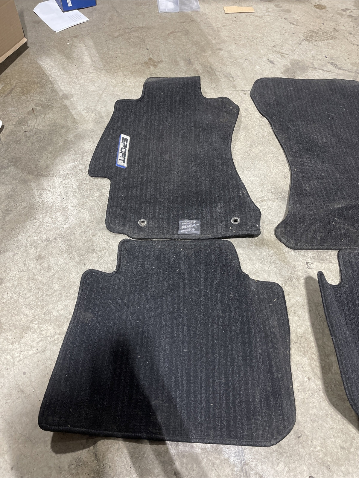 Subaru Impreza OEM 12-16 Front & Rear Carpet Floor Mats Sport Logo