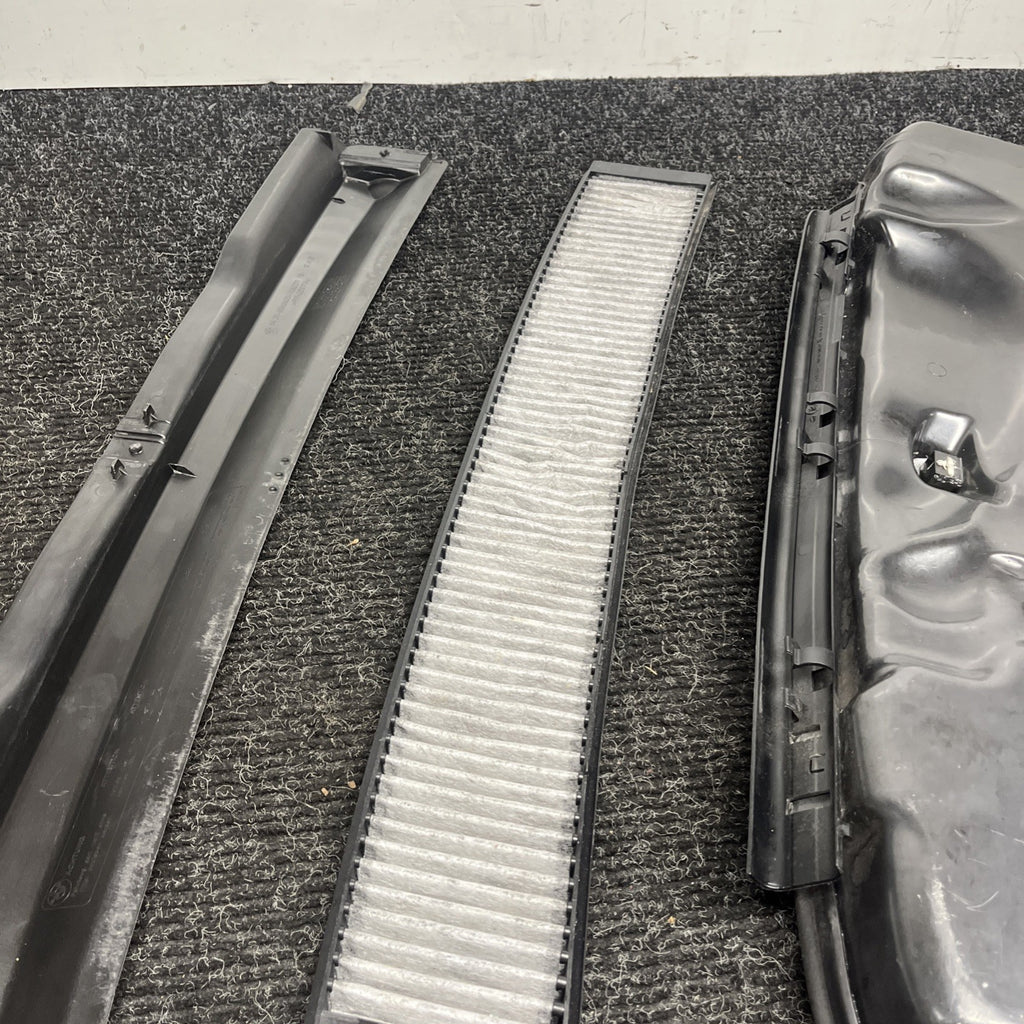 ☑️ 1999-2006 BMW E46 3 SERIES LOWER AIR MICROFILTER COWL COMPLETE SET OEM