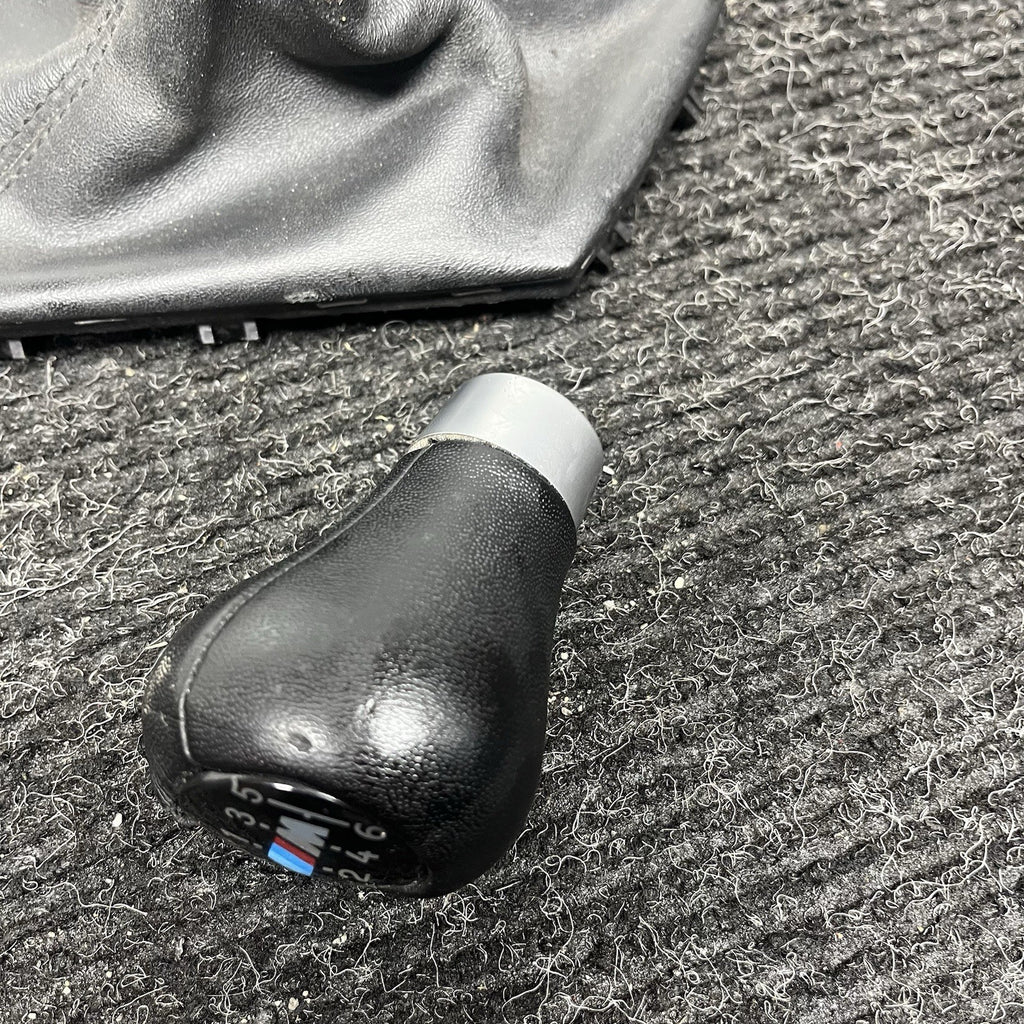 ☑️ BMW E46 E53 E86 E85 Z4 E36 E90 E30 6 Speed Manual Leather Wrap Shift Knob OEM