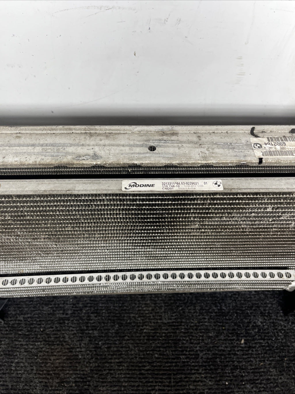 ☑️ 07-13 BMW E92 N54 335i RADIATOR A/T TRANSMISSION OIL COOLER W CONDENSER OEM