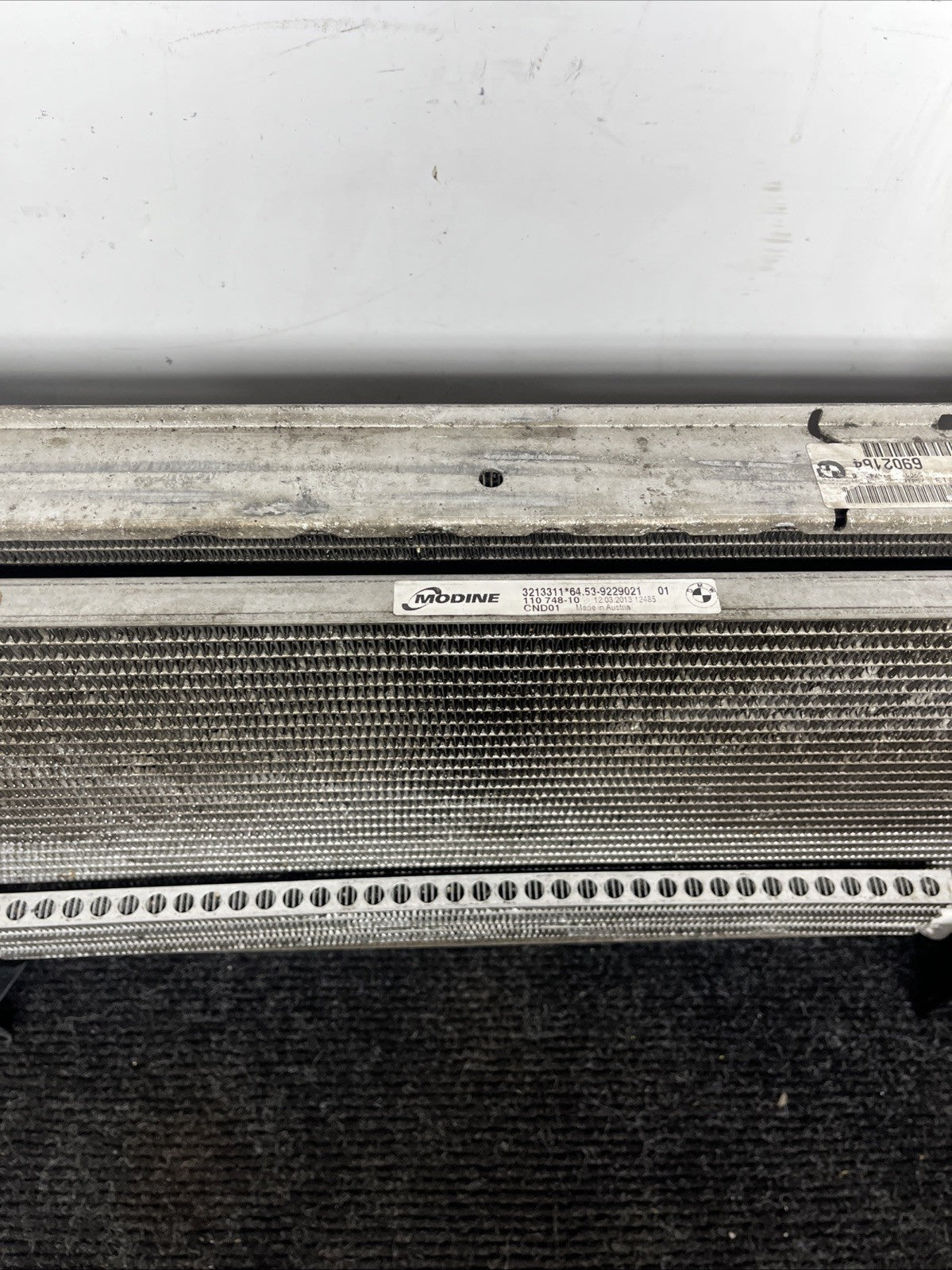 ☑️ 07-13 BMW E92 N54 335i RADIATOR A/T TRANSMISSION OIL COOLER W CONDENSER OEM