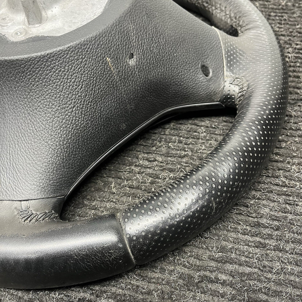 ☑️ 06-10 OEM BMW E92 E93 335 Sport Steering Wheel Black LEATHER w/ Manual