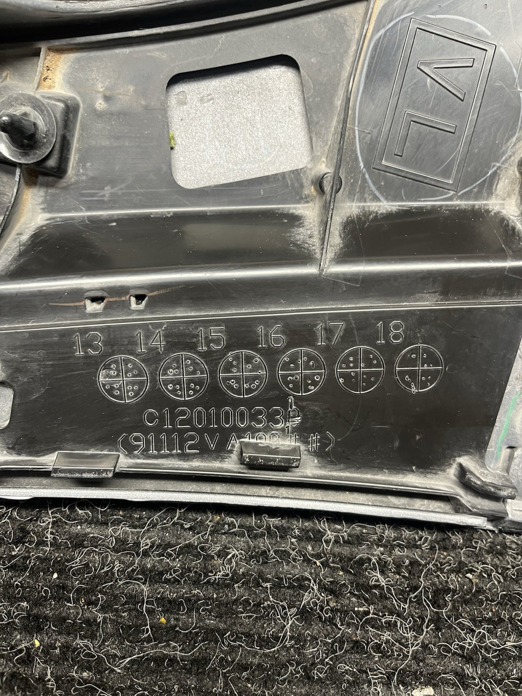 ☑️ 2015 2021 SUBARU WRX STI FRONT RIGHT FENDER MOLDING GARNISH OEM BLACK