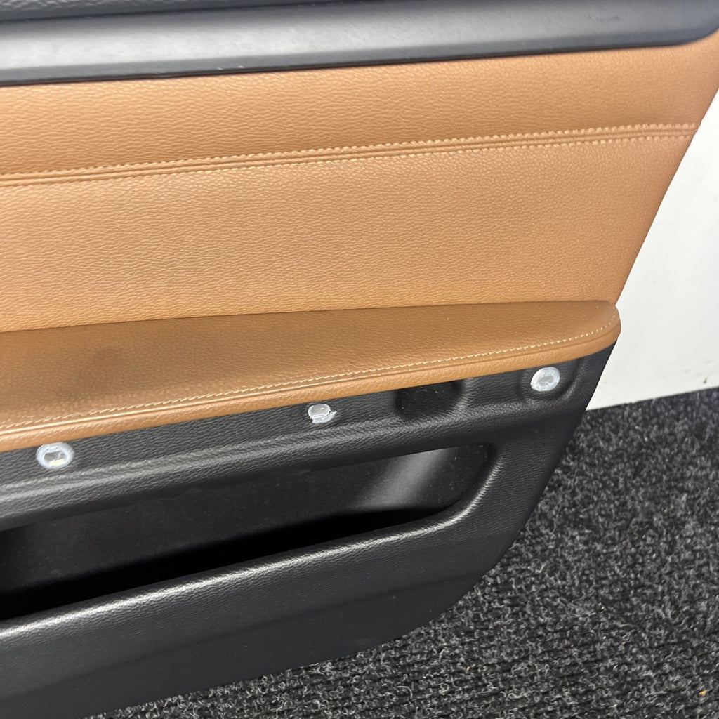 ☑️ 07-13 OEM BMW E93 E92 Front Passenger Door Card Panels SADDLE BROWN LEATHER