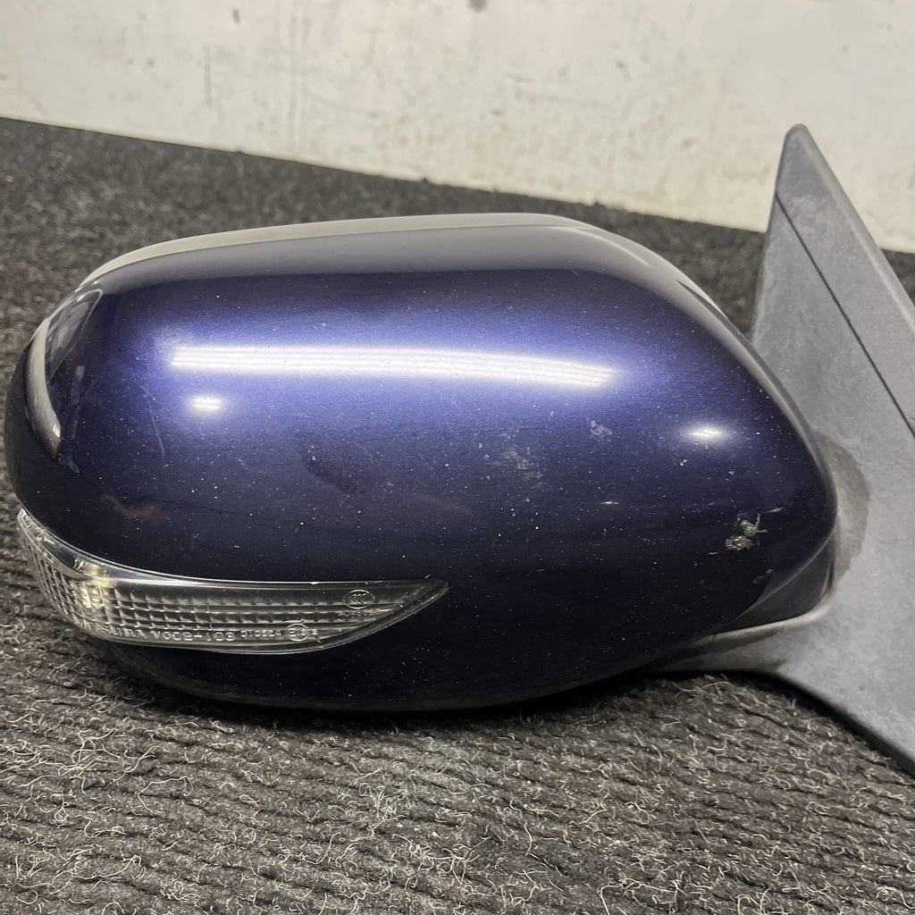 ☑️ 2008-2014 Subaru WRX STI RH Right Passenger Door Mirror DGM Dark Blue OEM