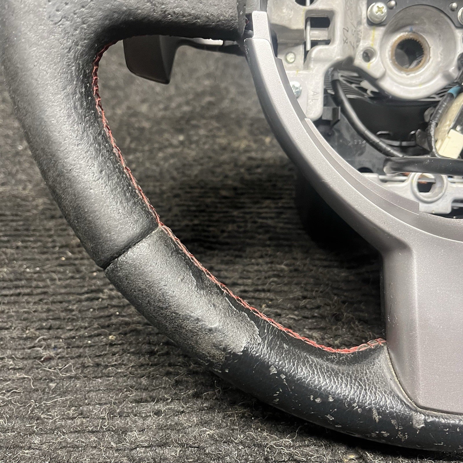 ☑️ 2013-2016 SCION FRS Subaru BRZ OEM Steering Wheel Red Stitched Shift Paddles