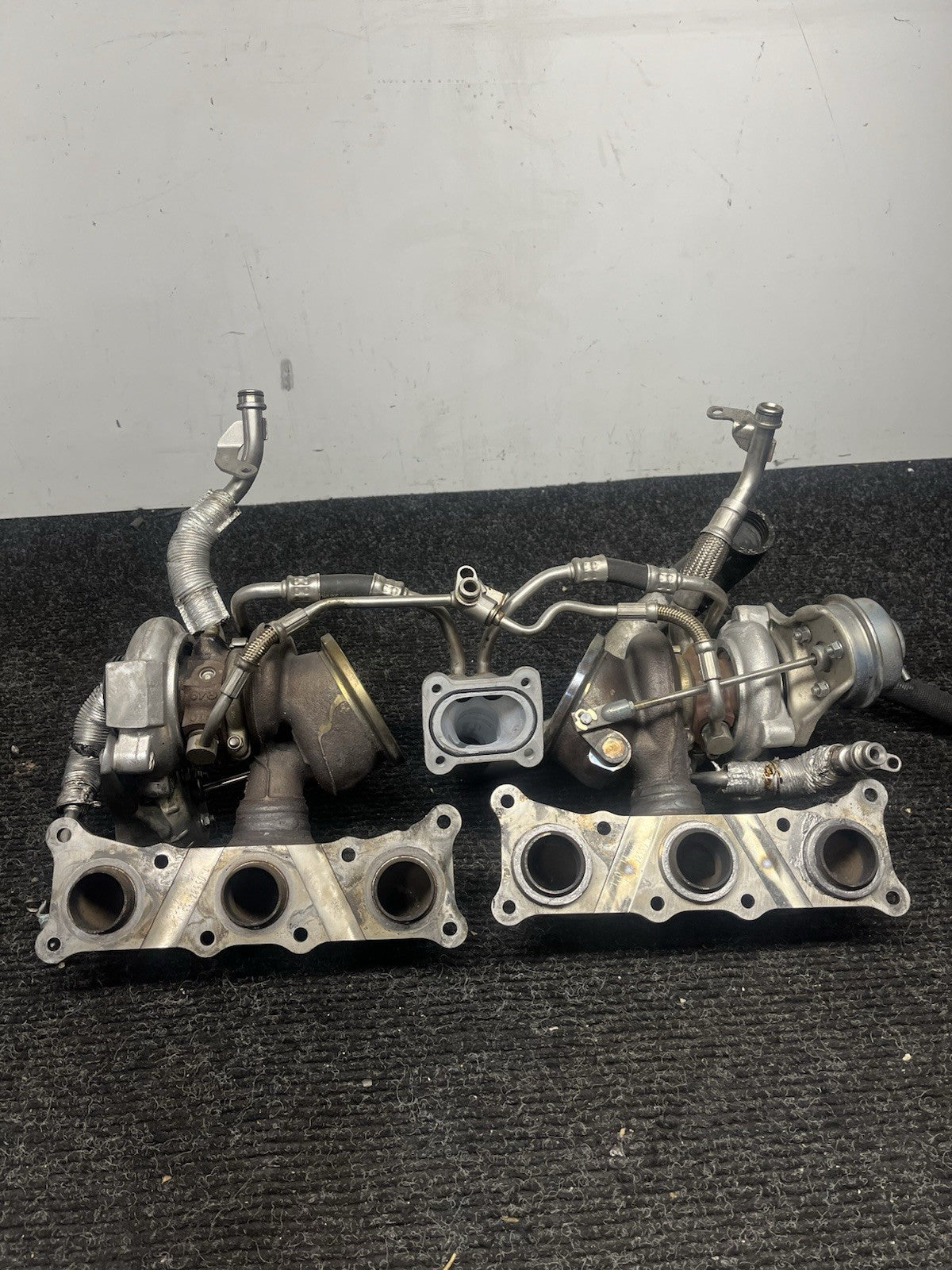 ☑️ 07-10 BMW 335I E90 E92 E93 N54 TWIN TURBO CHARGER SET MANIFOLD OEM 82k