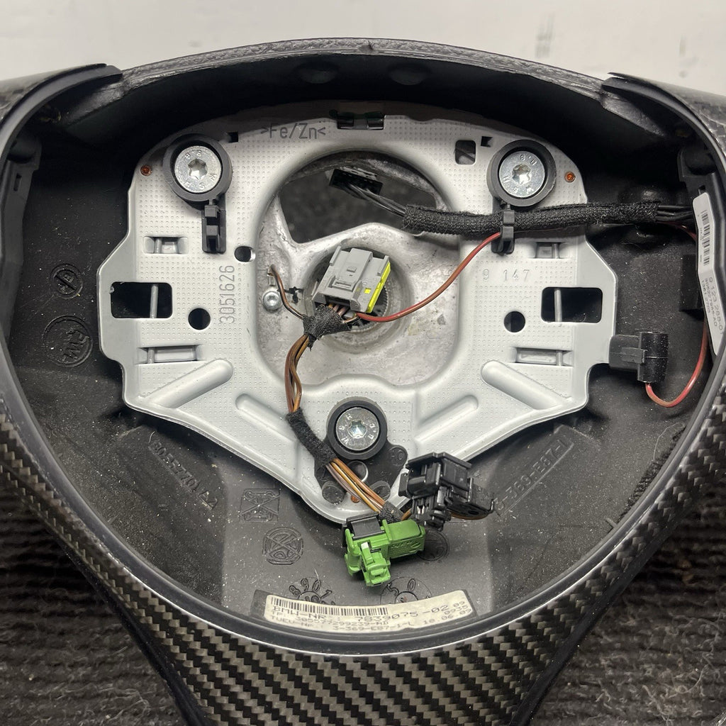 ☑️ 06-10 OEM BMW E92 E93 335 Sport Steering Wheel Black LEATHER w/ Manual