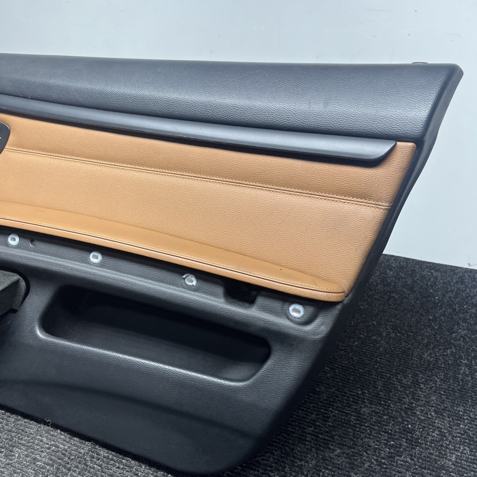 ☑️ 07-13 OEM BMW E93 E92 Front Passenger Door Card Panels Black Dakota LEATHER