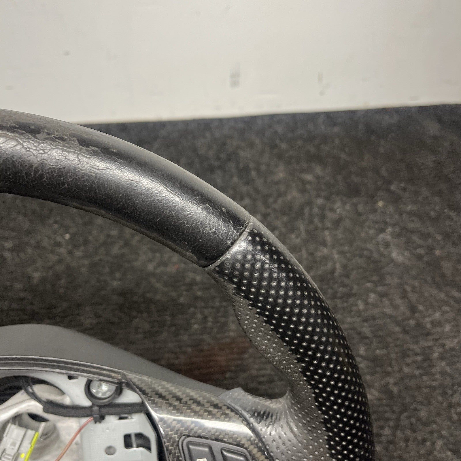 ☑️ 06-10 OEM BMW E92 E93 335 Sport Steering Wheel Black LEATHER w/ Manual