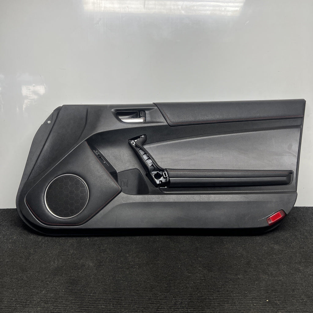 ☑️2015 SCION FRS FR-S BRZ RIGHT PASSENGER DOOR PANEL OEM LEATHER RED STITCH