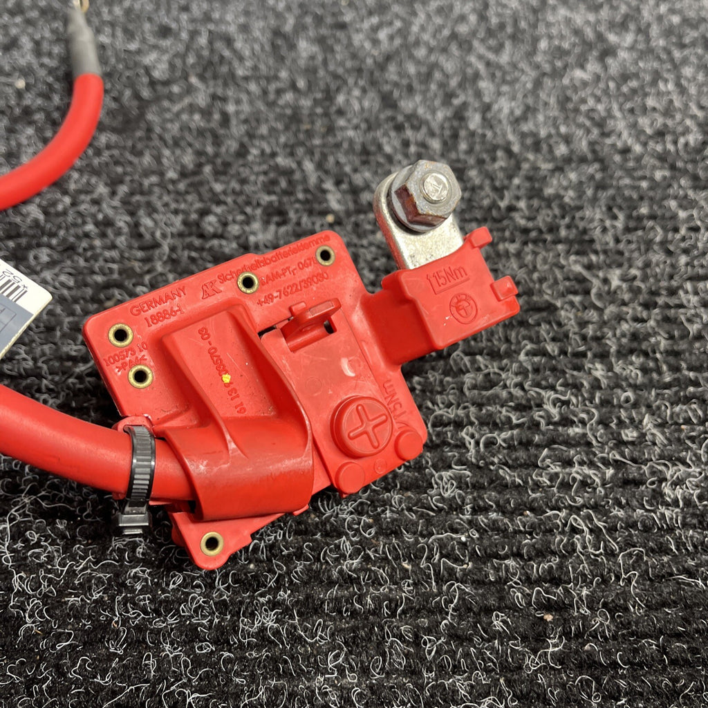 ☑️ 06-13 OEM BMW E82 E90 E92 E88 Battery Plus Pole Terminal Positive Red Cable