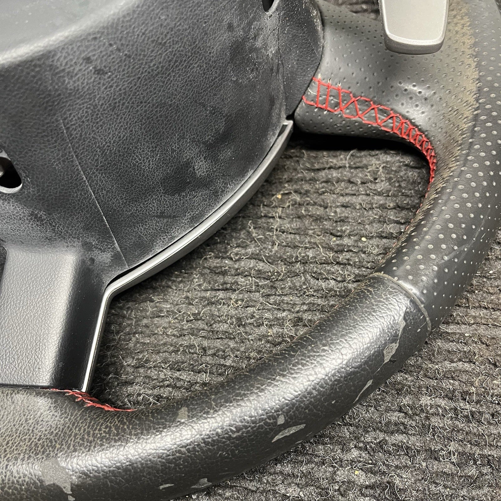 ☑️ 2013-2016 SCION FRS Subaru BRZ OEM Steering wheel Red Stitched Shift Paddles