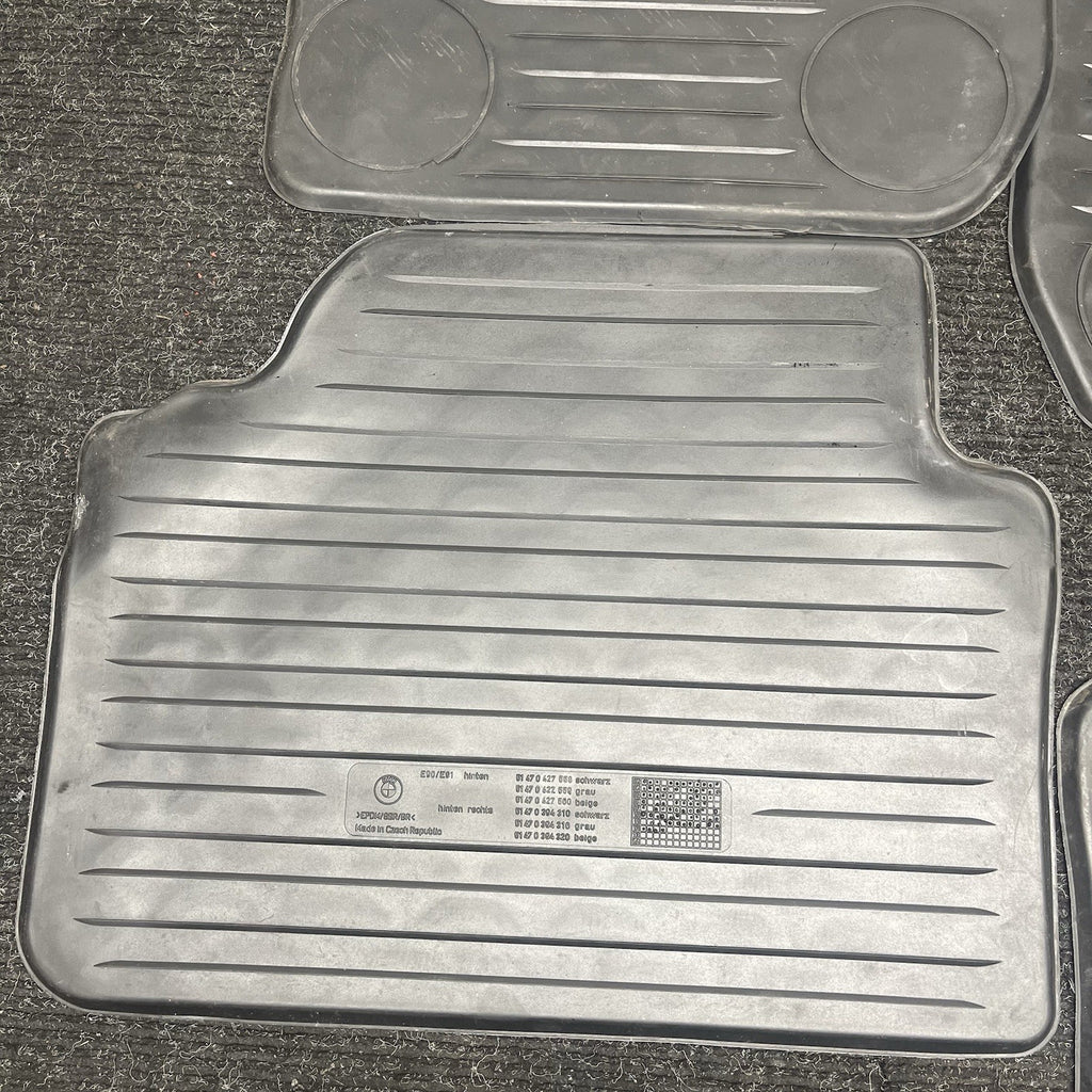 ☑️ BMW 06-12 3-Series Original E90 All-Weather Rubber Floor Mat OEM Front Rear