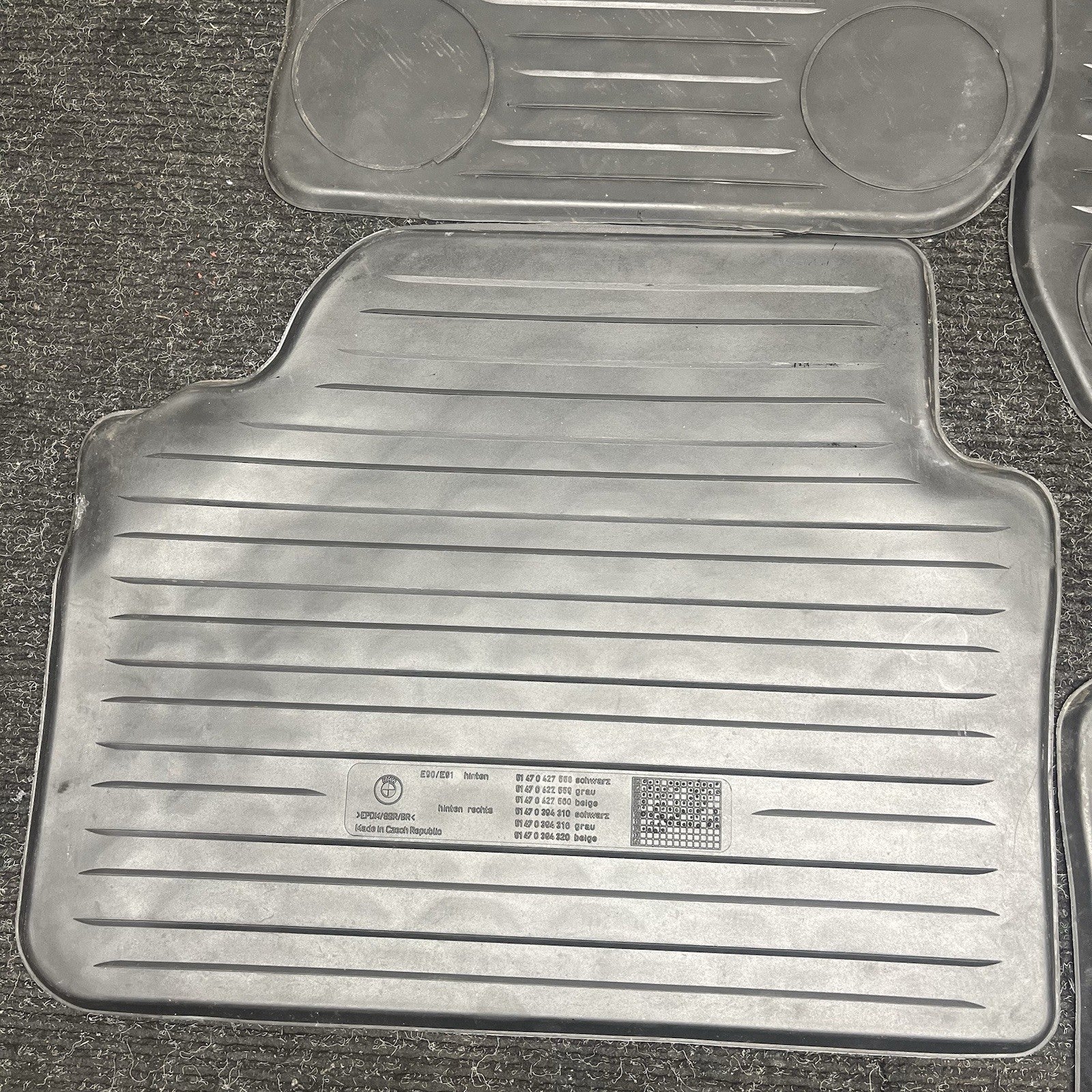 ☑️ BMW 06-12 3-Series Original E90 All-Weather Rubber Floor Mat OEM Front Rear