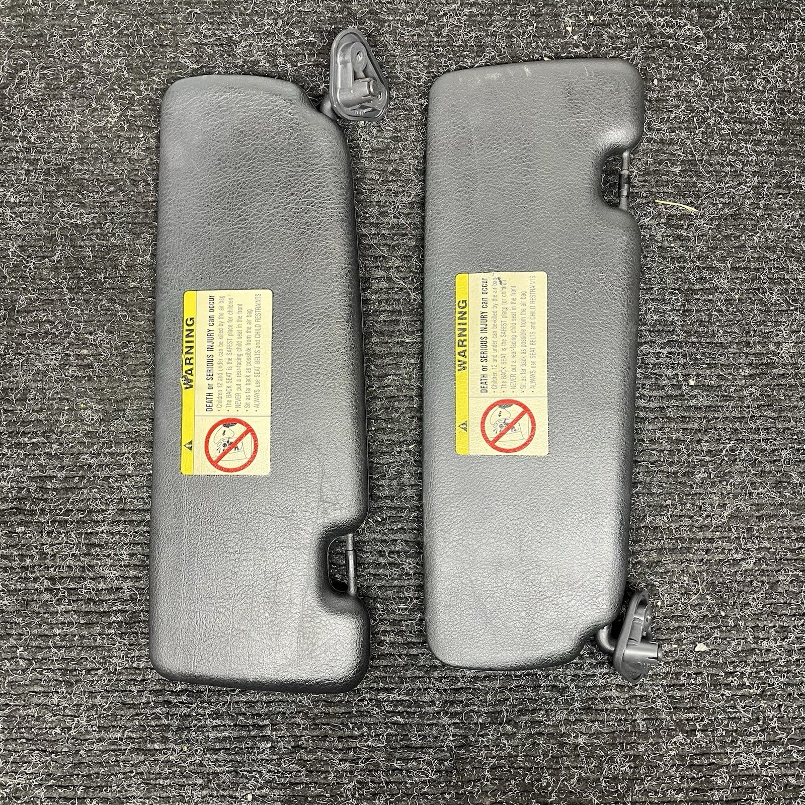 ☑️ 01-06 BMW E46 3-SERIES CONVERTIBLE SET OF 2 FRONT LEFT & RIGHT SUN VISOR OEM