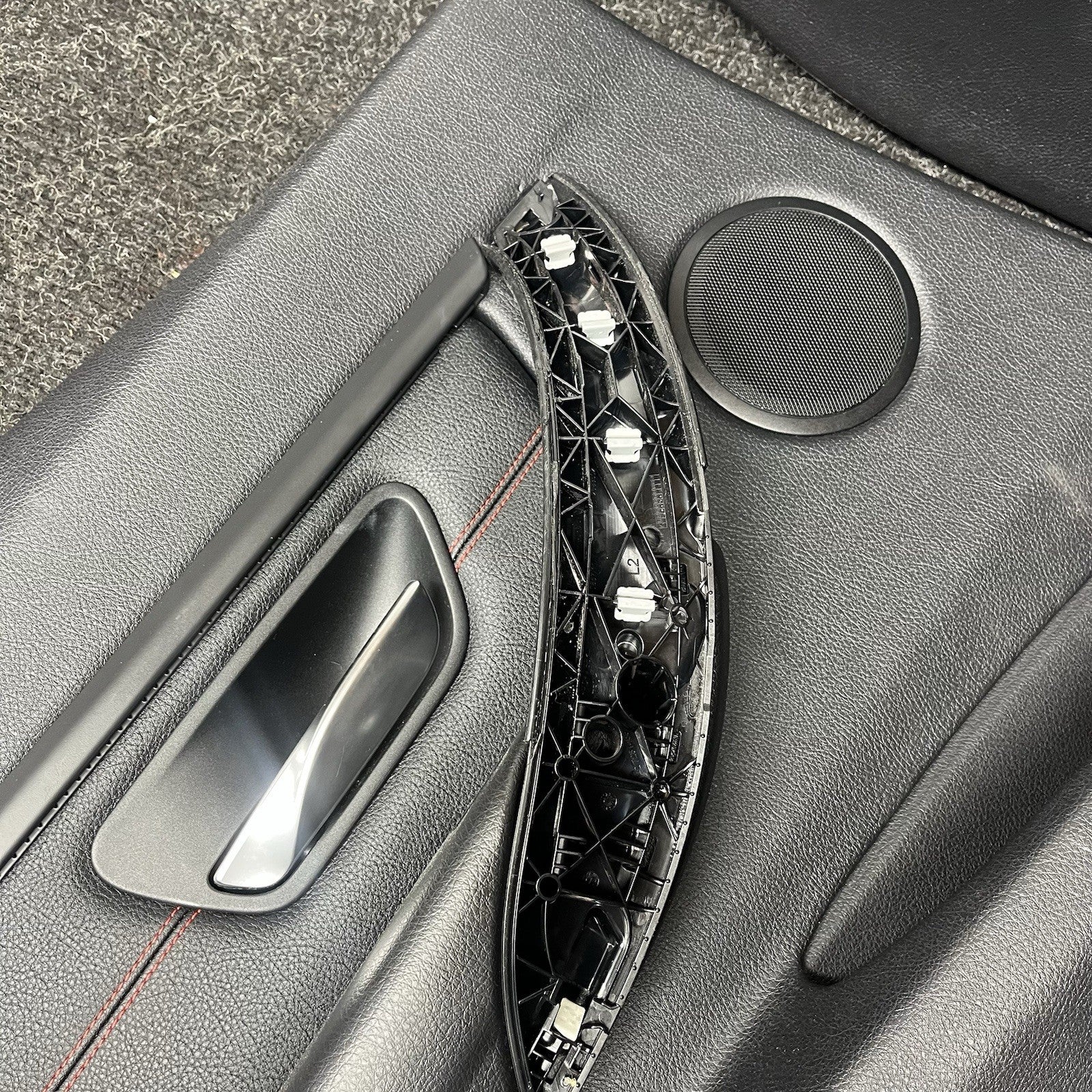 ☑️ BMW 2012-2018 F30 FRONT AND REAR DOOR PANEL CARD STITCHED BLACK SET OEM