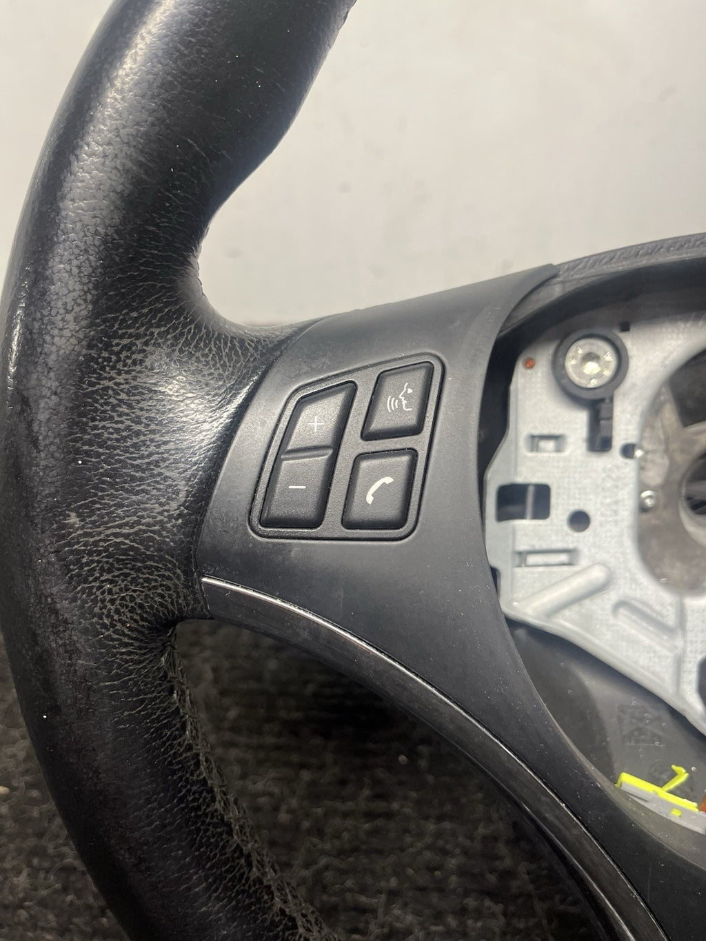 ☑️ 06-10 OEM BMW E92 E93 335 Sport Steering Wheel Black LEATHER Manual