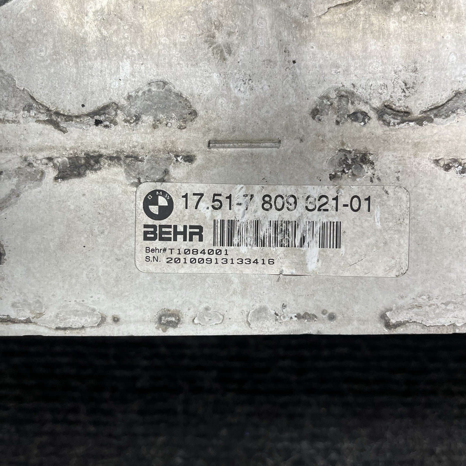 ☑️ 2011-2013 BMW 35iX X5 E70 LCI 3.0T N55 TURBOCHARGER INTERCOOLER OEM 7809321