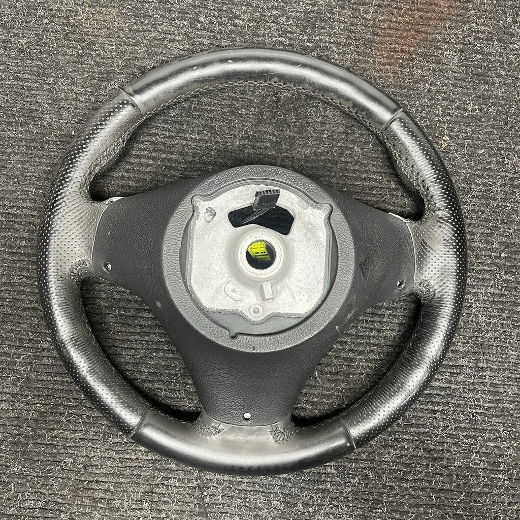 ☑️ 06-10 OEM BMW E92 E93 335 Sport Steering Wheel Black LEATHER w/ Manual