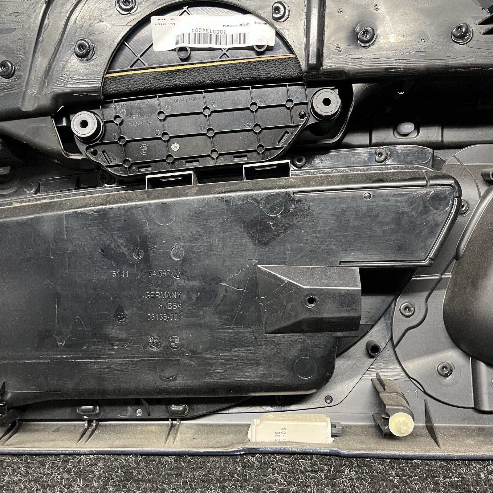 ☑️ 07-13 OEM BMW E93 E92 Front Left Driver Door Card Panels Black Dakota LEATHER