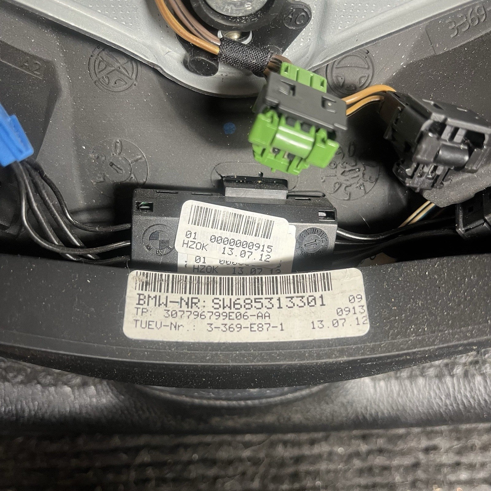 ☑️ BMW E84 X1 135i Sport Heater Steering Wheel Black w/ Switch 6853133 OEM