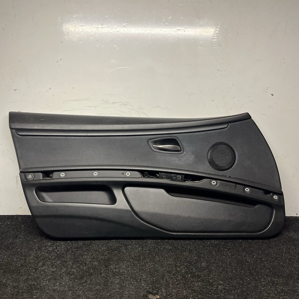 ☑️ 07-13 OEM BMW E93 E92 Front Left Driver Door Card Panels Black Dakota LEATHER