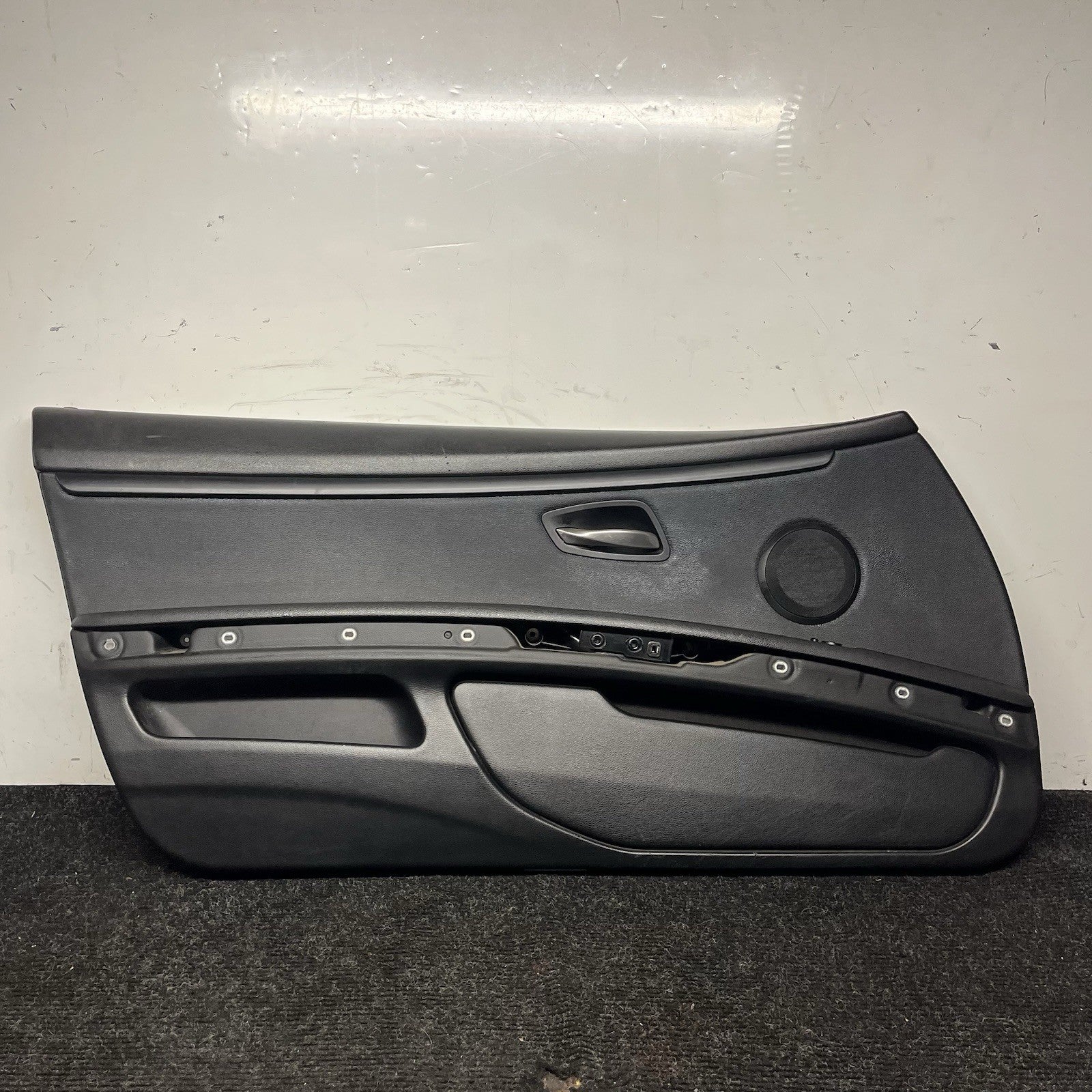 ☑️ 07-13 OEM BMW E93 E92 Front Left Driver Door Card Panels Black Dakota LEATHER
