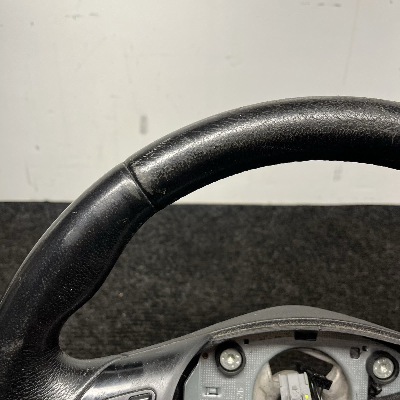 ☑️ 06-10 OEM BMW E92 E93 335 Sport Steering Wheel Black LEATHER w/ Manual