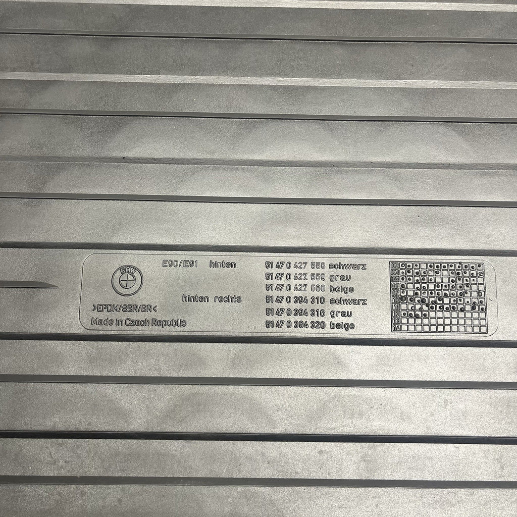 ☑️ BMW 06-12 3-Series Original E90 All-Weather Rubber Floor Mat OEM Front Rear