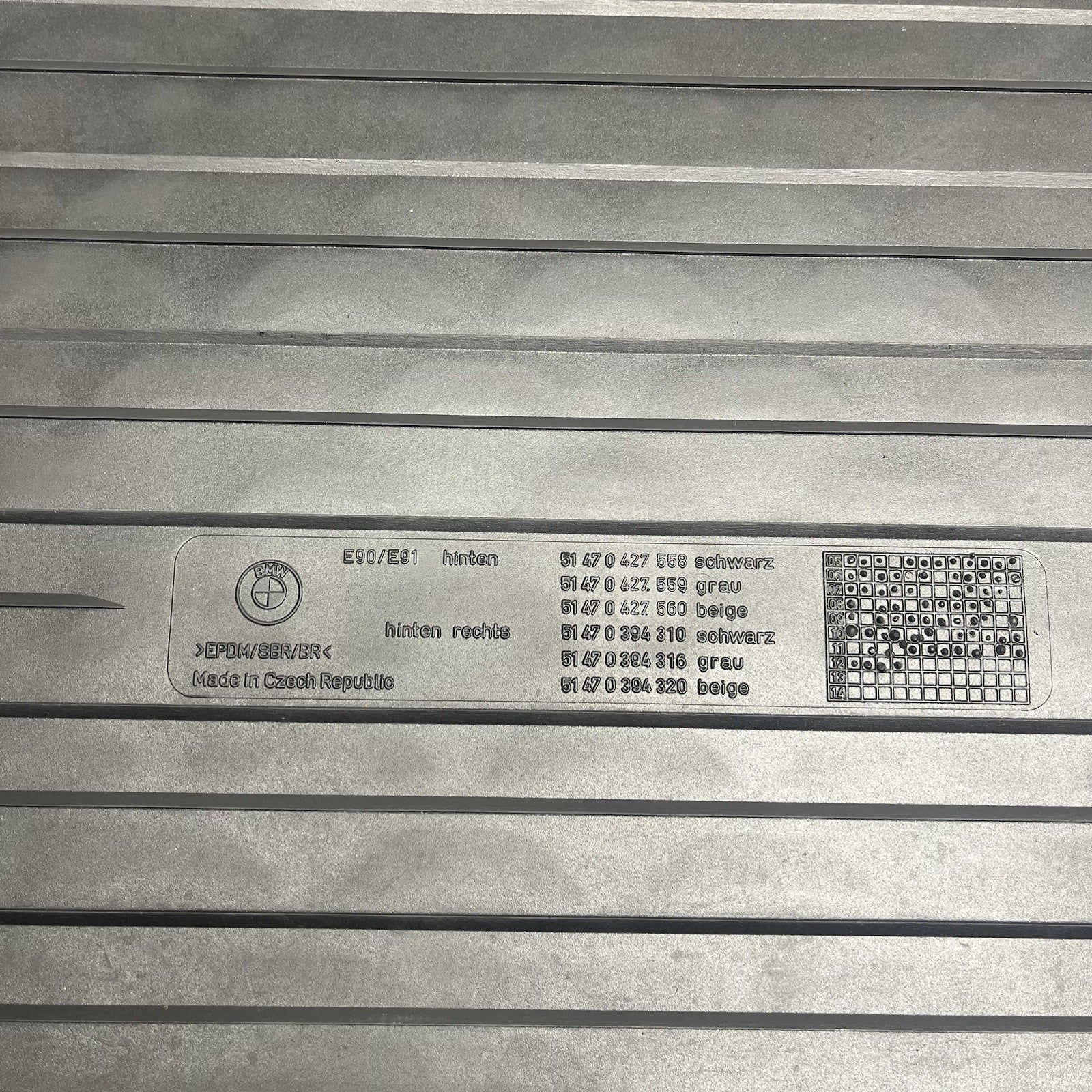 ☑️ BMW 06-12 3-Series Original E90 All-Weather Rubber Floor Mat OEM Front Rear