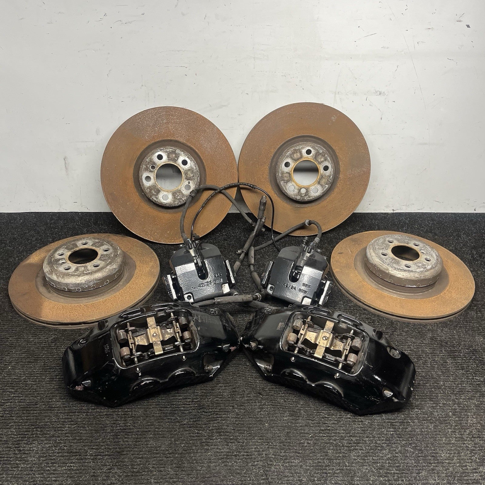 ☑️ BMW E70 X5M X6M (2010-2013) OEM BREMBO BRAKE CALIPER CALIPERS PADS ROTORS SET