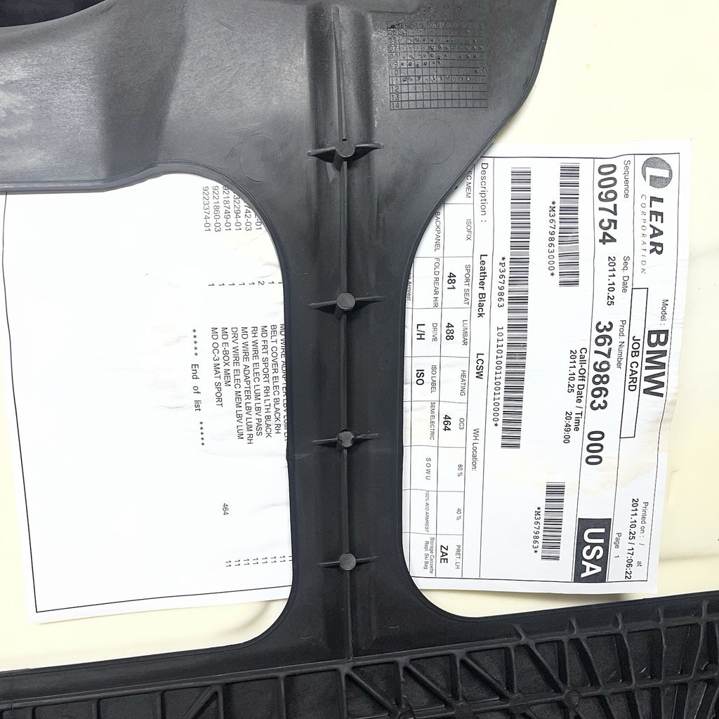 ☑️ 06-12 BMW E90 E91 335i 328i SEDAN WAGON LOWER BOTTOM SEAT BENCH CUSHION OEM