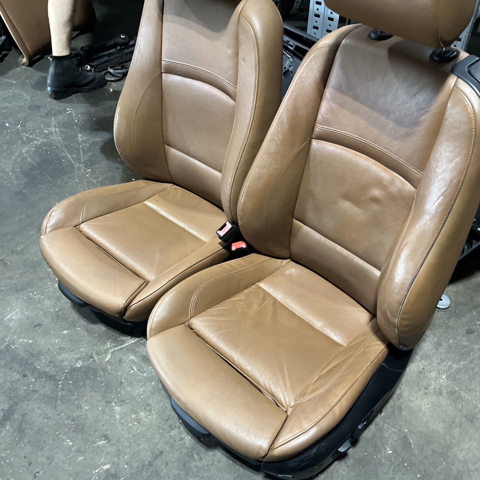 ☑️ 07-13 OEM BMW E92 Front Left Right SPORT Seats Black Dakota Leather HEATED
