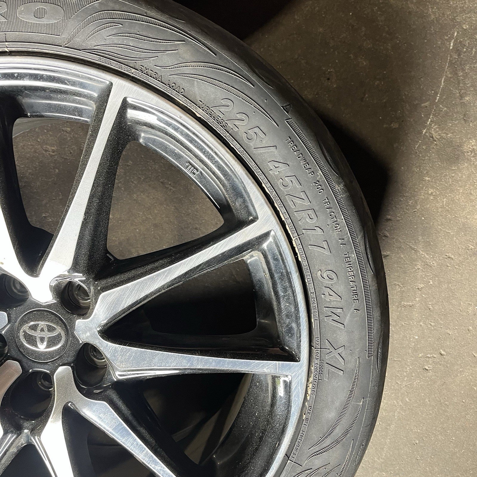 ☑️ 2022-26 Toyota GR86 Base Wheel Set Rim Tire 17” 17x7.5 +48 Offset Factory OEM