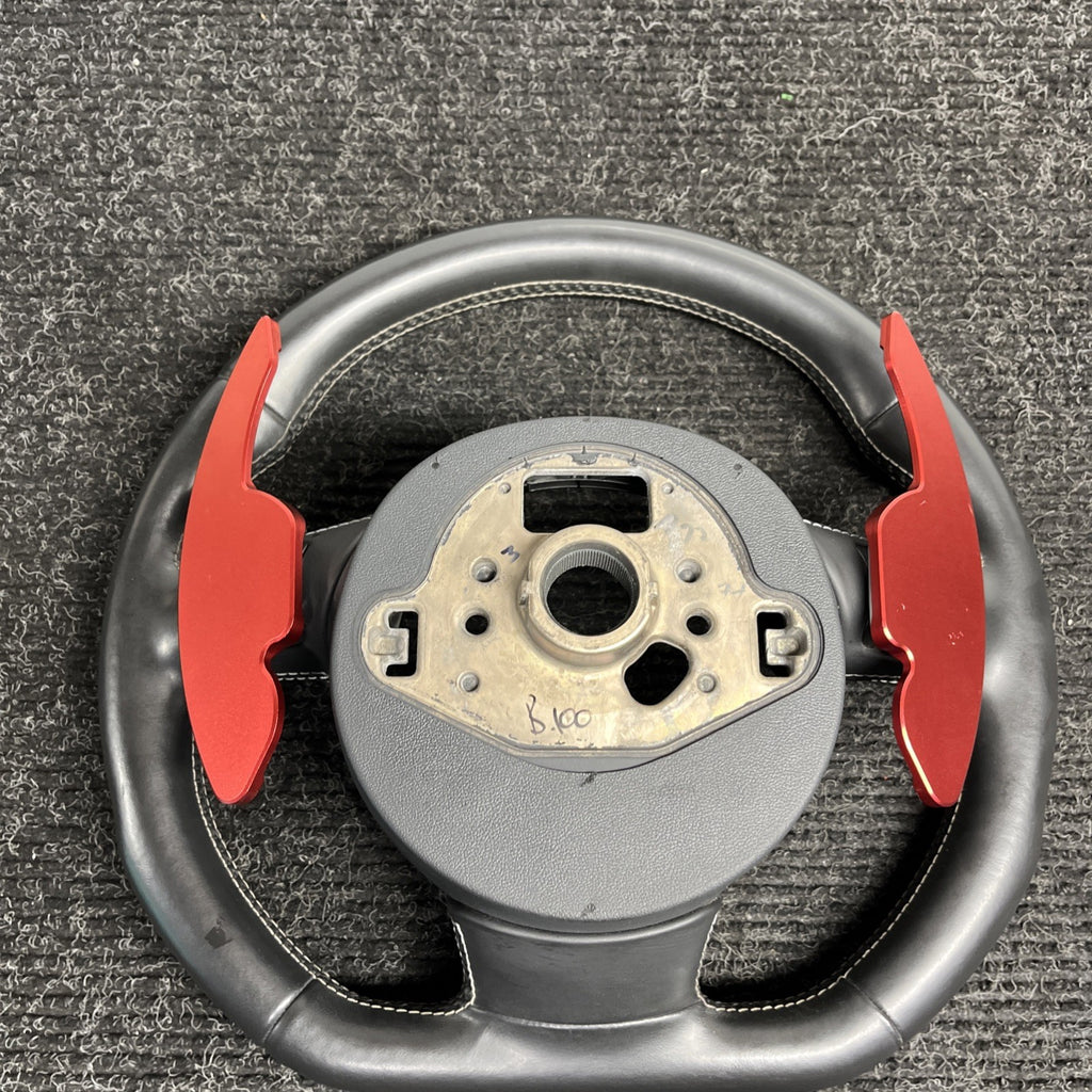 ☑️ 2013-2017 AUDI S5 SPORT LEATHER STEERING WHEEL w/ SHIFT PADDLES