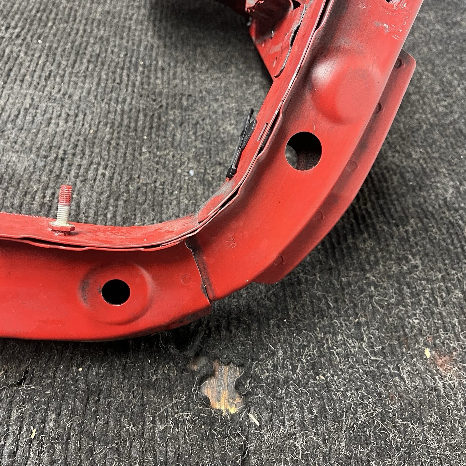☑️ 12-18 BMW F30 320i 328i 335i FRONT RIGHT PASSENGER SIDE FRAMERAIL CUT RED OEM