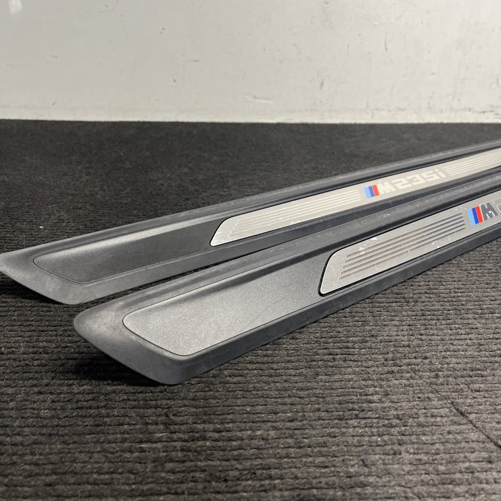☑️ 14-16 OEM BMW F22 M235 Pair Door Sills M SPORT Scuff Plate Trim SET NOTE*