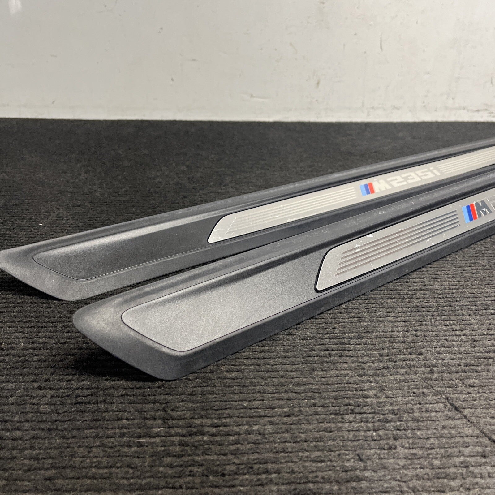 ☑️ 14-16 OEM BMW F22 M235 Pair Door Sills M SPORT Scuff Plate Trim SET NOTE*