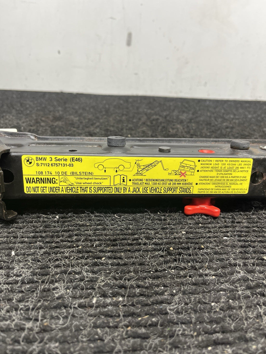 ☑️ 01-06 BMW E46 3-SERIES EMERGENCY SPARE TIRE LIFT JACK TOOL 1096202 OEM