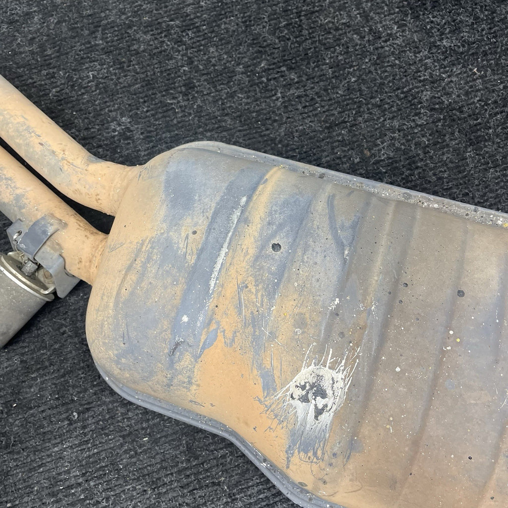☑️ 96-99 BMW E36 328i SEDAN M52 REAR EXHAUST MUFFLER W EXHAUST FLAP OEM