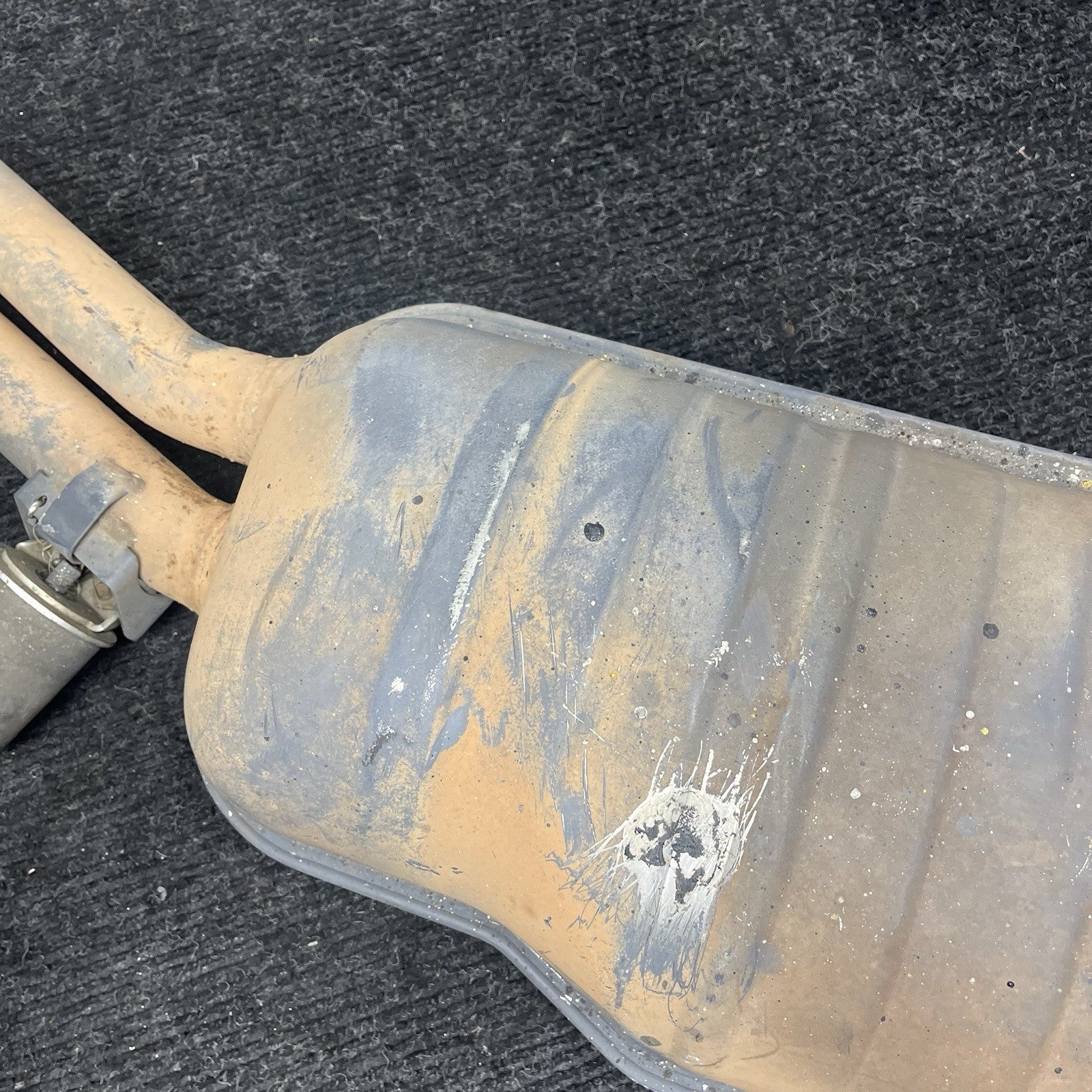 ☑️ 96-99 BMW E36 328i SEDAN M52 REAR EXHAUST MUFFLER W EXHAUST FLAP OEM