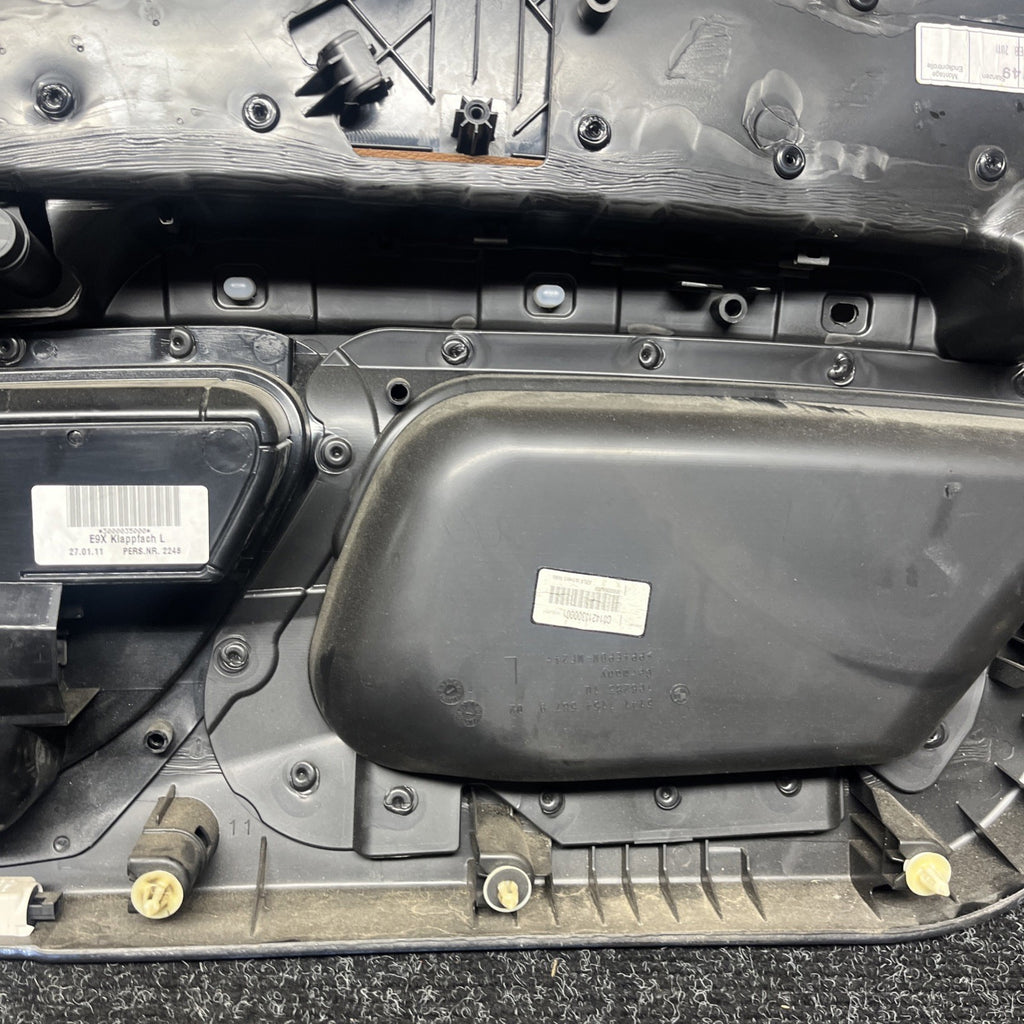 ☑️ 07-13 OEM BMW E93 E92 Front Driver Door Card Panels SADDLE BROWN LEATHER