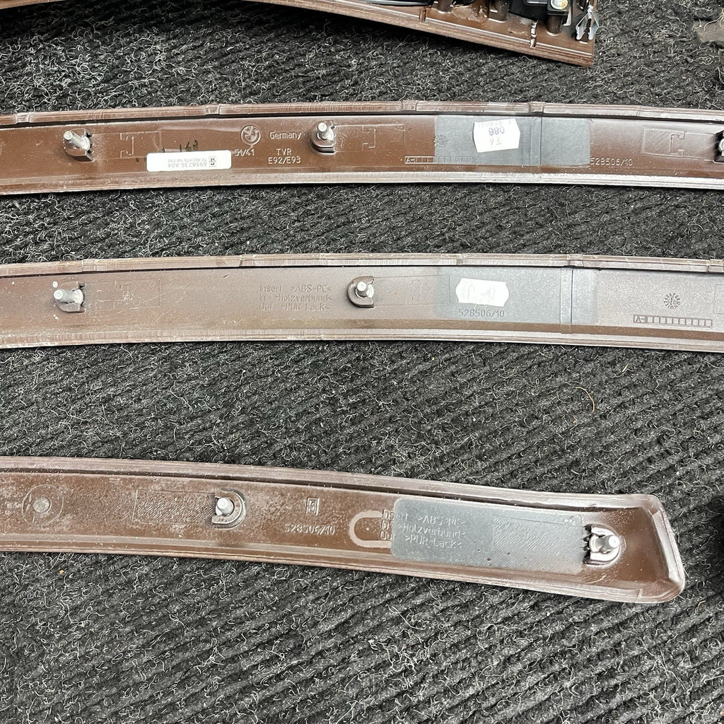 ☑️ 07-08 OEM BMW E93 335i Interior Dash Door Center Console Fine Wood Trim SET