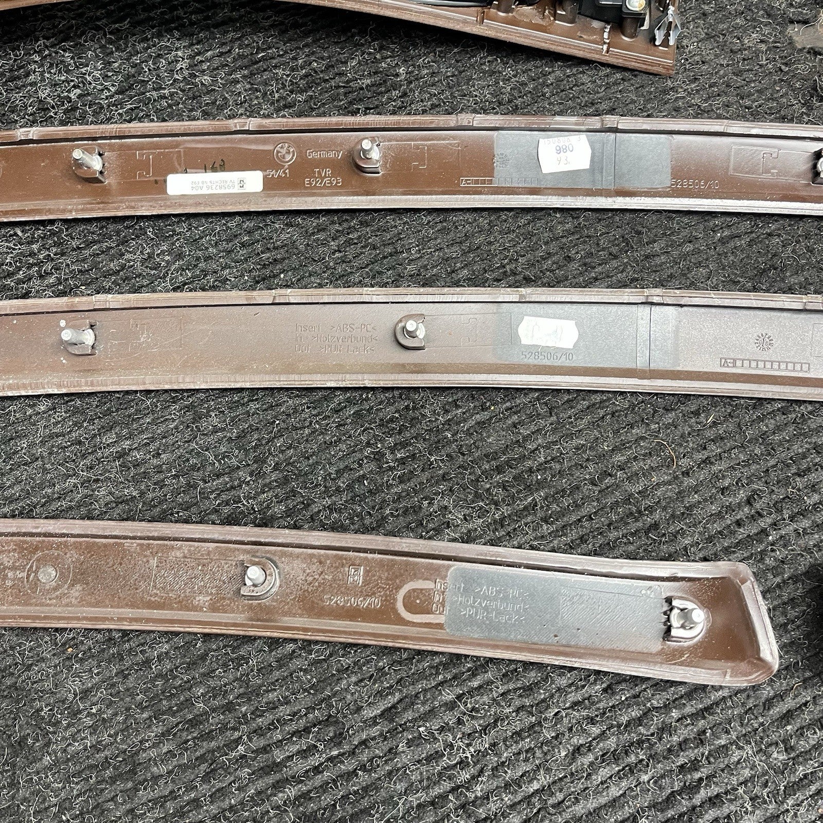 ☑️ 07-08 OEM BMW E93 335i Interior Dash Door Center Console Fine Wood Trim SET
