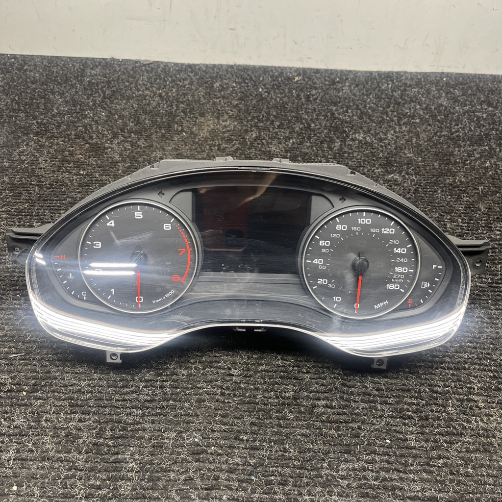 ☑️ 2013 Audi A6 Instrument Cluster Speedometer MPH Night Vision 52k Mls OEM Used