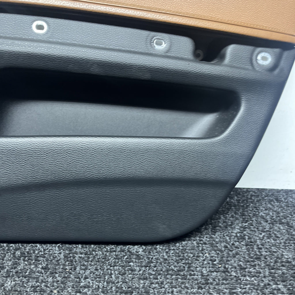 ☑️ 07-13 OEM BMW E93 E92 Front Passenger Door Card Panels SADDLE BROWN LEATHER