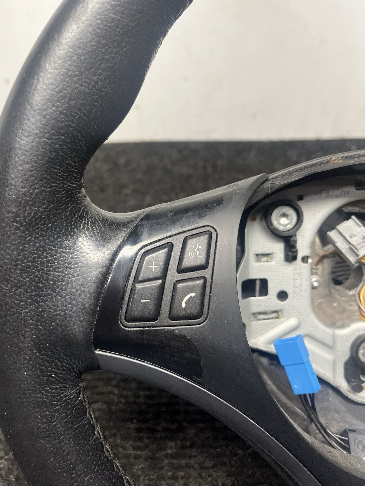 ☑️ 06-10 OEM BMW E92 E93 335 Sport Steering Wheel Black LEATHER Manual